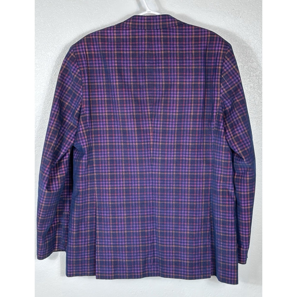 Tailorbyrd Purple Orange Navy 100% Cotton Corduroy Blazer Lined Size Mens 42L - Picture 5 of 10